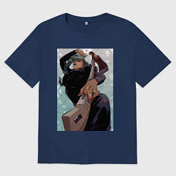 Футболка оверсайз женская Магическая битва Маки Дзэнин, цвет: тёмно-синий