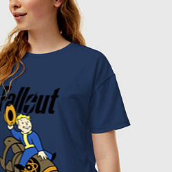 Футболка оверсайз женская Vault bomb rider, цвет: тёмно-синий — фото 2