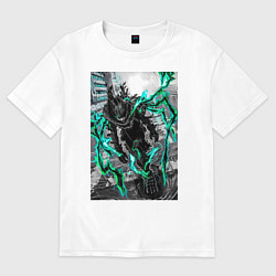 Футболка оверсайз женская Моя геройская академия Идзуку Мидория причуда, цвет: белый