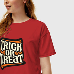 Футболка оверсайз женская Trick, цвет: красный — фото 2