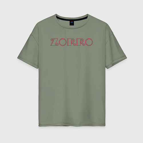 Женская футболка оверсайз Zorro / Авокадо – фото 1