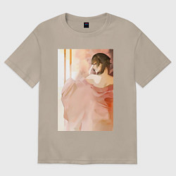 Футболка оверсайз женская Монолог фармацевта Маомао арт, цвет: миндальный