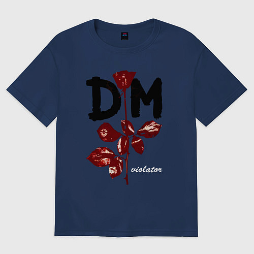 Женская футболка оверсайз Depeche mode - violator / Тёмно-синий – фото 1