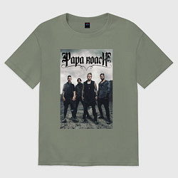 Футболка оверсайз женская Papa Roach all, цвет: авокадо