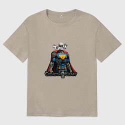 Футболка оверсайз женская Арт герой, цвет: миндальный