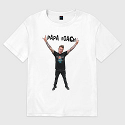 Футболка оверсайз женская Papa Roach - Jacoby, цвет: белый