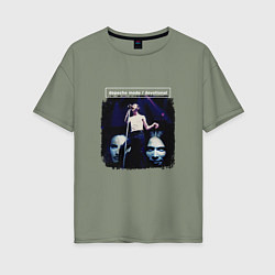 Футболка оверсайз женская Depeche Mode - Devotional in your room, цвет: авокадо