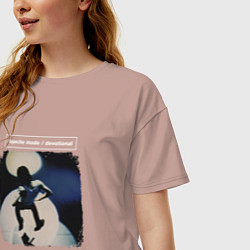 Футболка оверсайз женская Depeche Mode - Dave devotional tour, цвет: пыльно-розовый — фото 2