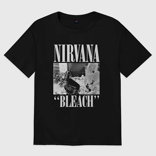 Женская футболка оверсайз Nirvana bleach black album / Черный – фото 1