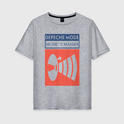 Футболка оверсайз женская Depeche Mode - Music for the masses merch, цвет: меланж
