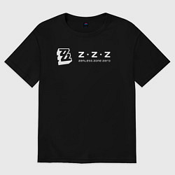 Футболка оверсайз женская Zenless zone zero логотип, цвет: черный