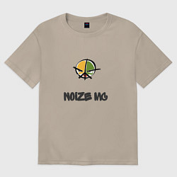 Футболка оверсайз женская Логотип Noize MC, цвет: миндальный