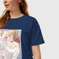 Футболка оверсайз женская Марин Китагава косплей, цвет: тёмно-синий — фото 2