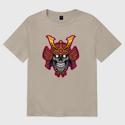 Футболка оверсайз женская Dead samurai, цвет: миндальный