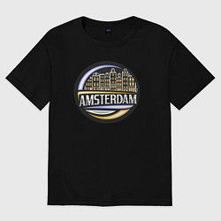 Футболка оверсайз женская City Amsterdam, цвет: черный