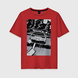 Женская футболка оверсайз Авто jdm