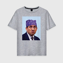 Женская футболка оверсайз Michael Scott - Prison mike the office meme