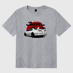 Футболка оверсайз женская Автомобиль Toyota Supra, цвет: меланж