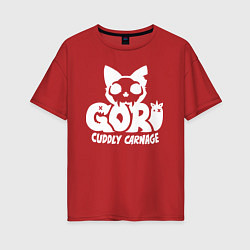 Женская футболка оверсайз Goro cuddly carnage logo