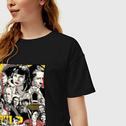 Футболка оверсайз женская Pulp fiction - all stars, цвет: черный — фото 2