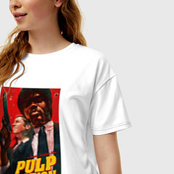 Футболка оверсайз женская Pulp fiction - vincent and jules, цвет: белый — фото 2