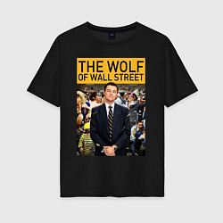 Женская футболка оверсайз The wolf of wall street - Leo