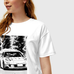 Футболка оверсайз женская Mazda rx-7 автомобиль гоночный, цвет: белый — фото 2