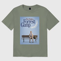 Женская футболка оверсайз Forrest Gump - Tom is on the bench