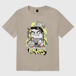 Футболка оверсайз женская Короли граффити, цвет: миндальный