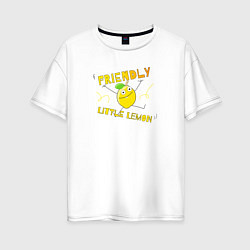 Женская футболка оверсайз Friendly little lemon