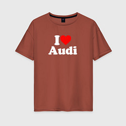 Женская футболка оверсайз I love Audi