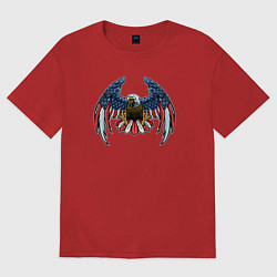 Футболка оверсайз женская Eagle of USA, цвет: красный