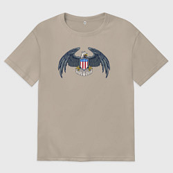 Футболка оверсайз женская Eagle USA, цвет: миндальный