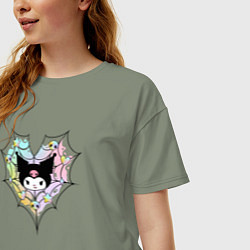 Футболка оверсайз женская Паутина Куроми, цвет: авокадо — фото 2