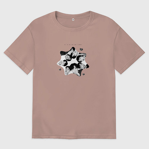 Женская футболка оверсайз Seven BTS / Пыльно-розовый – фото 1