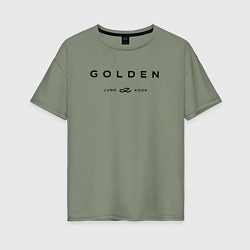Футболка оверсайз женская BTS Golden, цвет: авокадо