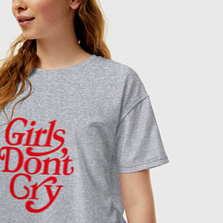 Футболка оверсайз женская Girls dont cry, цвет: меланж — фото 2