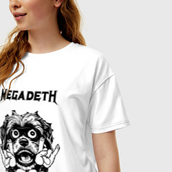 Футболка оверсайз женская Megadeth - rock dog, цвет: белый — фото 2