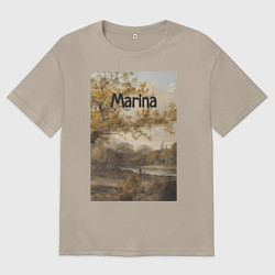 Футболка оверсайз женская Marina осень, цвет: миндальный