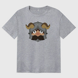 Футболка оверсайз женская Сенши - подземелье вкусностей, цвет: меланж