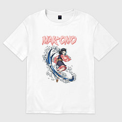 Женская футболка оверсайз Клинок, рассекающий демонов Макомо