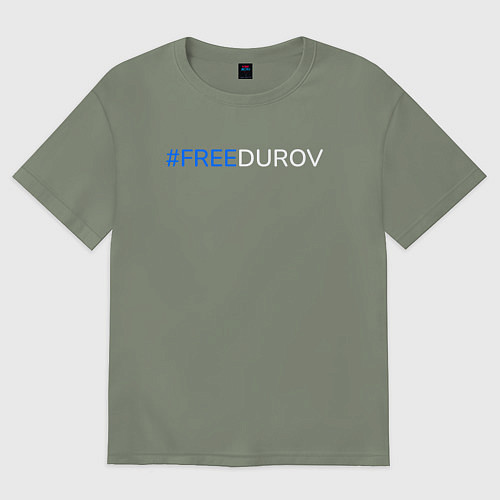 Женская футболка оверсайз FreeDurov - Свободу Дурову / Авокадо – фото 1