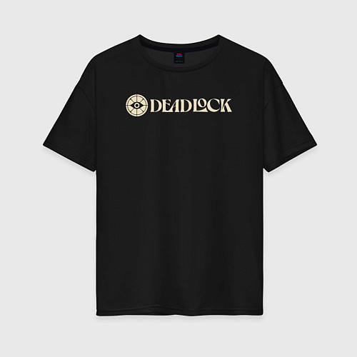 Женская футболка оверсайз Deadlock original logo / Черный – фото 1