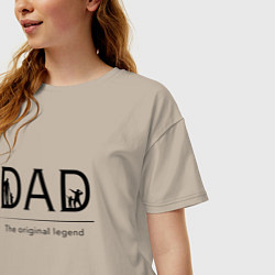 Футболка оверсайз женская Сила отца, цвет: миндальный — фото 2