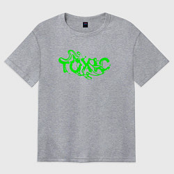 Женская футболка оверсайз Toxic text