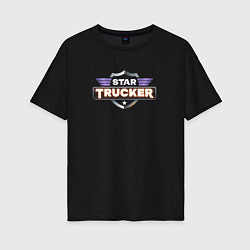 Футболка оверсайз женская Star Trucker, цвет: черный