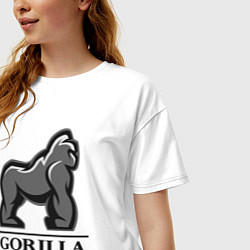 Футболка оверсайз женская Горилла, цвет: белый — фото 2