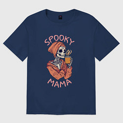 Футболка оверсайз женская Spooky mama, цвет: тёмно-синий