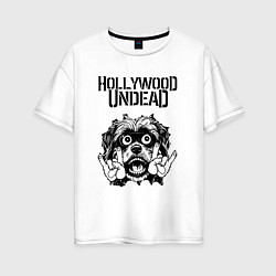 Женская футболка оверсайз Hollywood Undead - rock dog