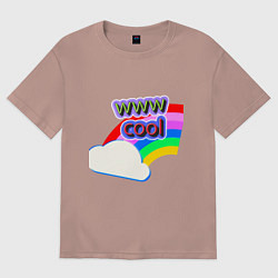 Женская футболка оверсайз Rainbow Vibes